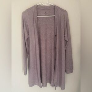 Cuddl Duds Soft Knit Button Cardigan Sweater Elderberry Purple Size S